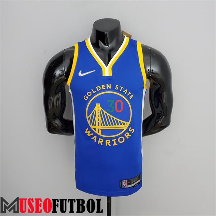 Camiseta Golden State Warriors (Curry #30) Azul 75 Aniversario México Edition