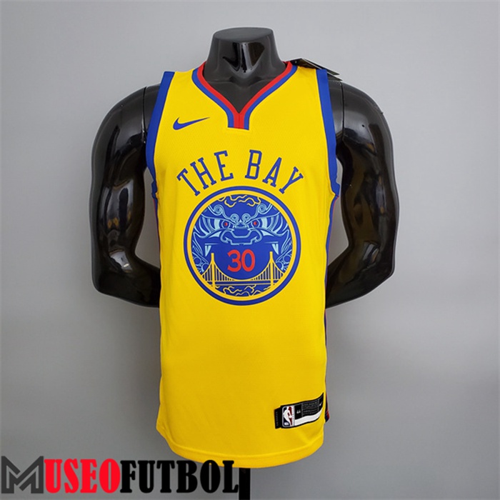 Camiseta Golden State Warriors (Warriors #30) 2018 Amarillo Chinese Dragon Robe