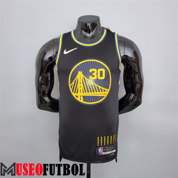 Camiseta Golden State Warriors (Curry #30) Negro 75 Aniversario City Edition