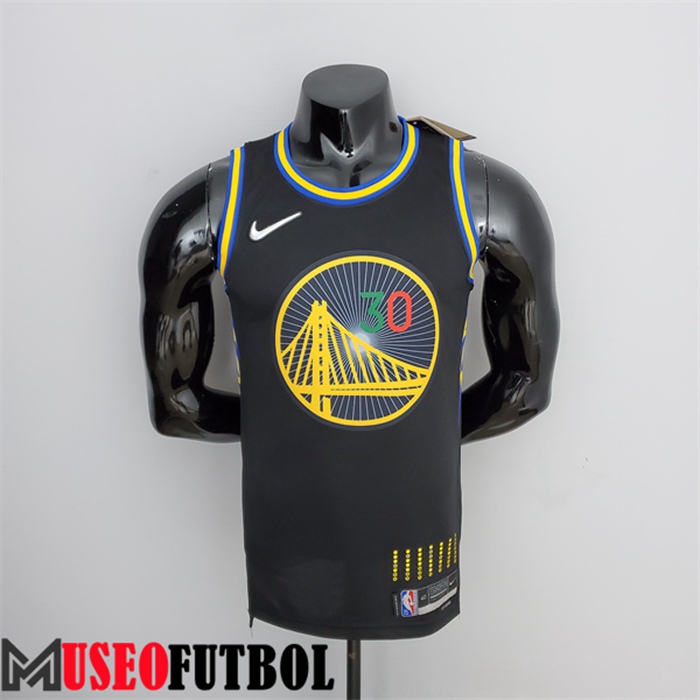 Camiseta Golden State Warriors (Curry #30) Negro 75 Aniversario México Edition