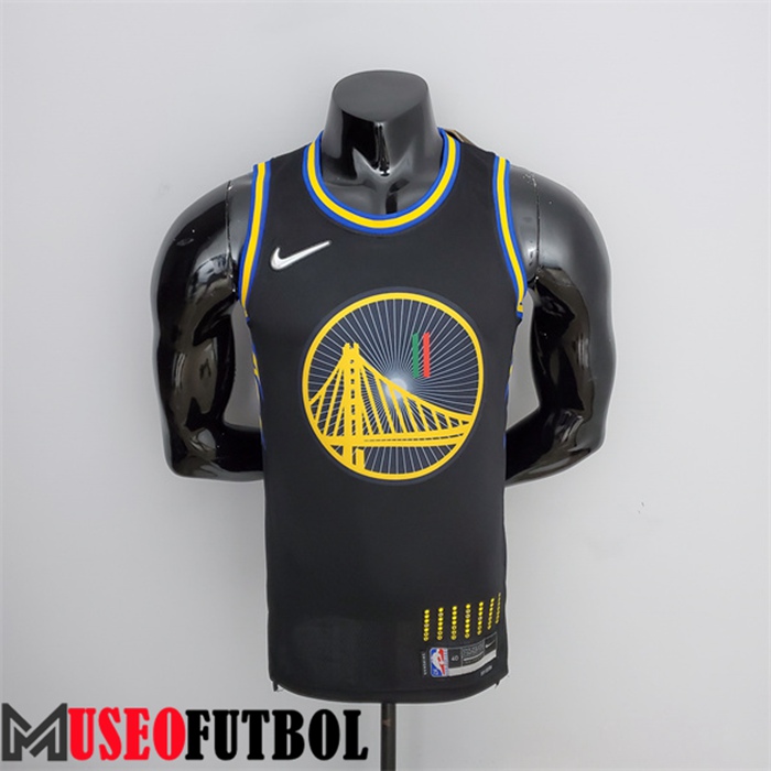 Camiseta Golden State Warriors (Thompson #11) Negro 75 Aniversario México Edition