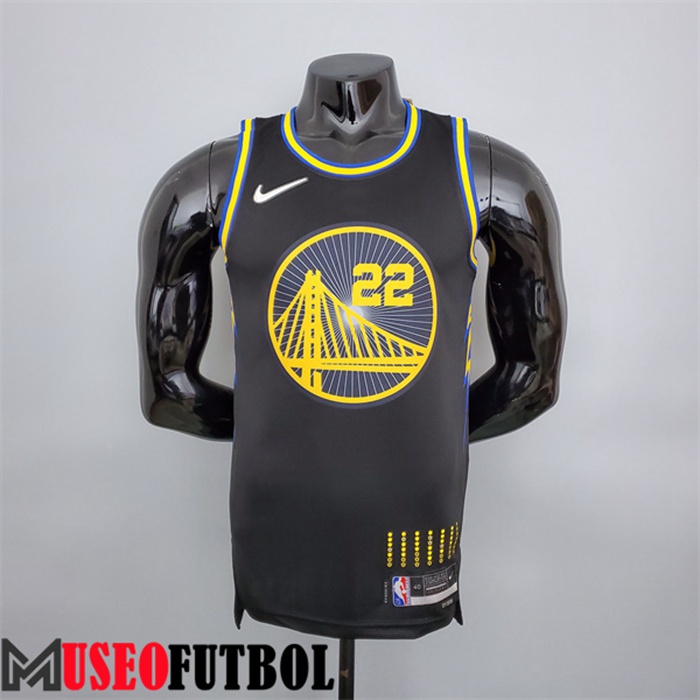 Camiseta Golden State Warriors (Wiggins #22) Negro 75 Aniversario City Edition