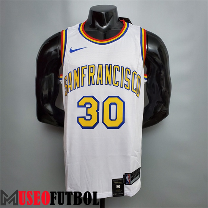 Camiseta Golden State Warriors (Curry #30) Retro Blanco