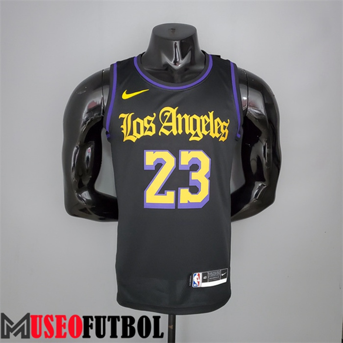 Camiseta Los Angeles Lakers (James #23) 2021 Negro