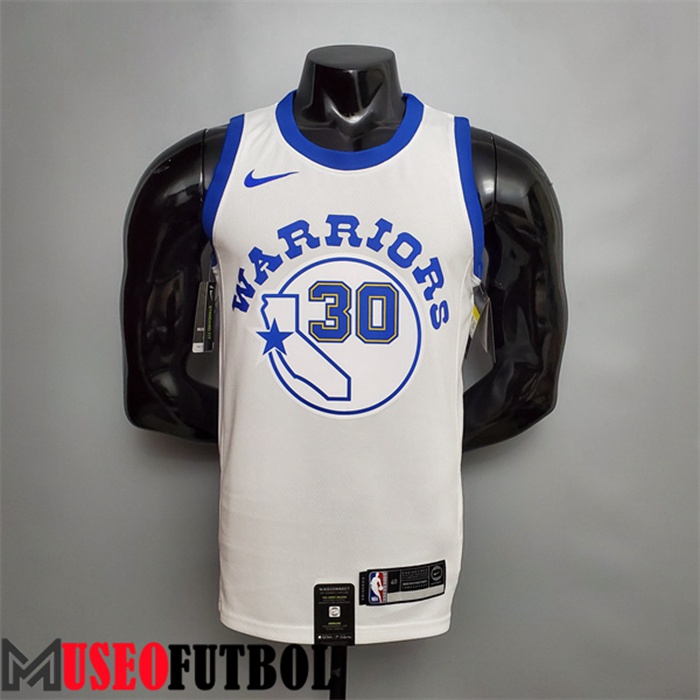 Camiseta Golden State Warriors (Curry #30) Blanco Retro Version