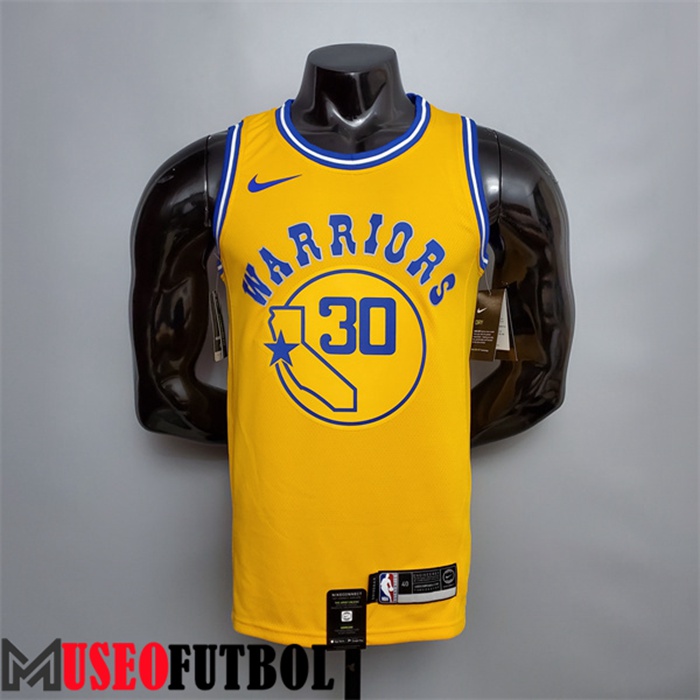 Camiseta Golden State Warriors (Curry #30) Amarillo Retro Version