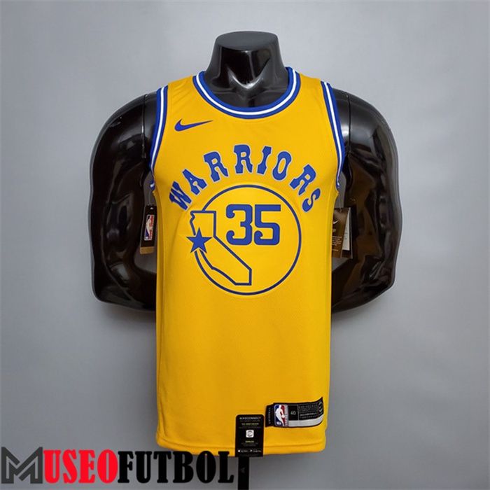 Camiseta Golden State Warriors (Durant #35) Amarillo Retro Version