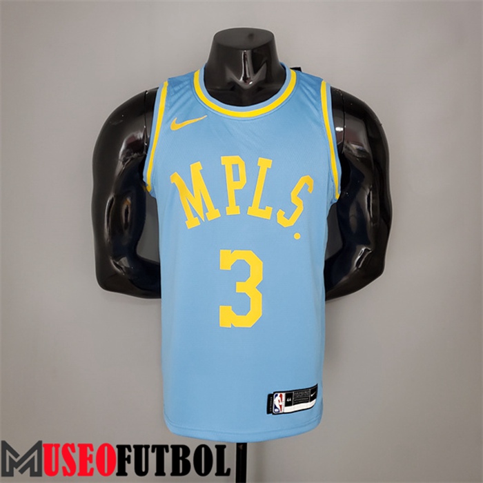 Camiseta Los Angeles Lakers (Davis #3) 2021 Azul Minneapolis Edition