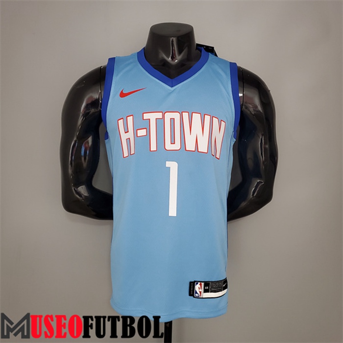 Camiseta Houston Rockets (McGrady #1) 2021 Azul City Edition