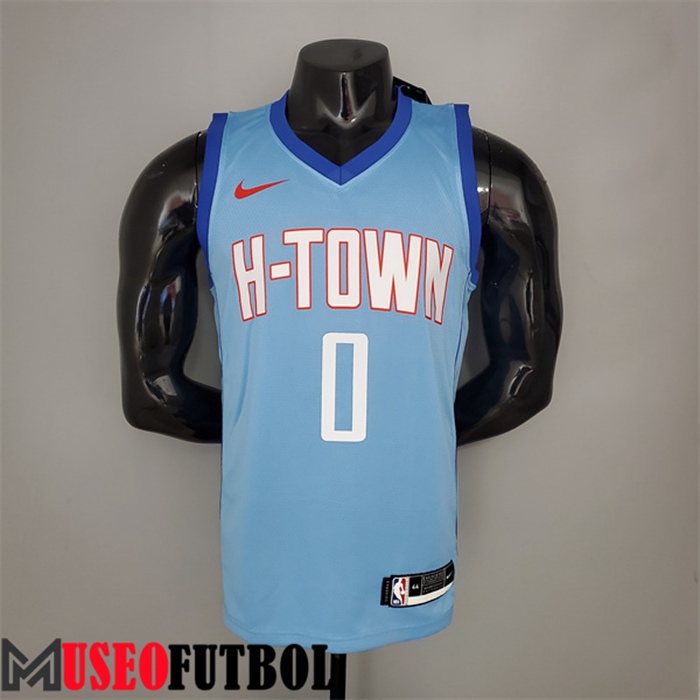 Camiseta Houston Rockets (Westbrook #0) 2021 Azul City Edition