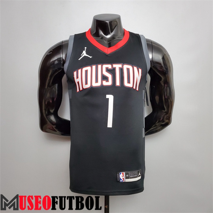 Camiseta Houston Rockets (McGrady #1) Negro Jordan Theme Limited City Edition