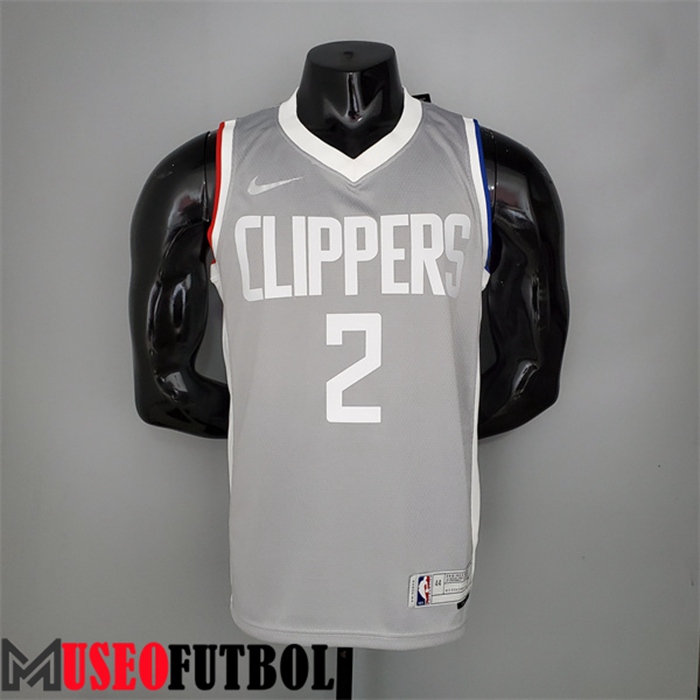 Camiseta Los Angeles Clippers (Leonard #2) 2021 Gris Bonus Edition