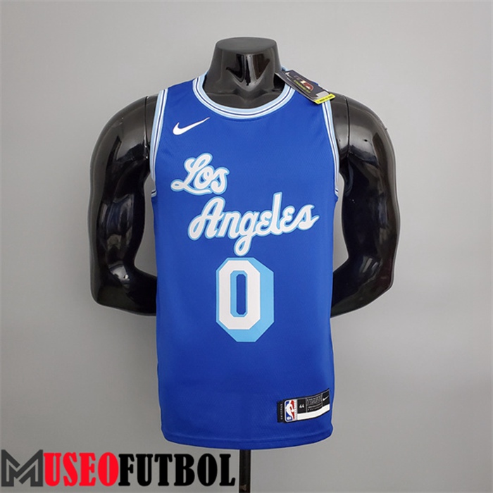 Camiseta Los Angeles Lakers (Westbrook #0) 2021 Retro Azul