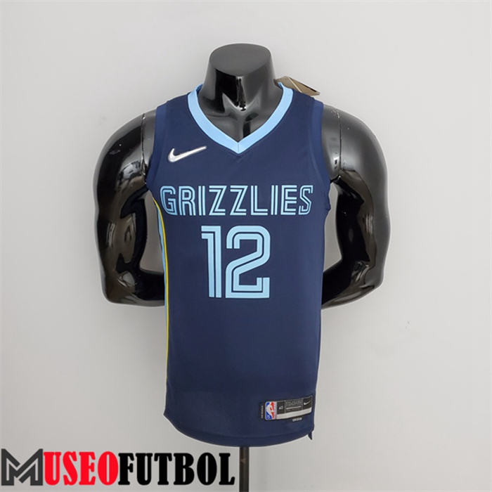 Camiseta Memphis Grizzlies (Morant #12) Azul Marins 75 Aniversario