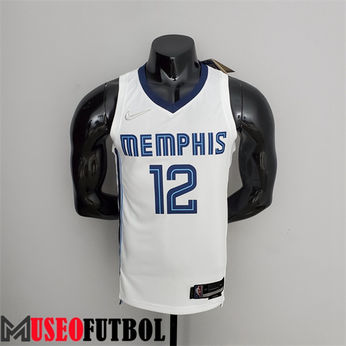 Camiseta Memphis Grizzlies (Morant #12) Blanco 75 Aniversario