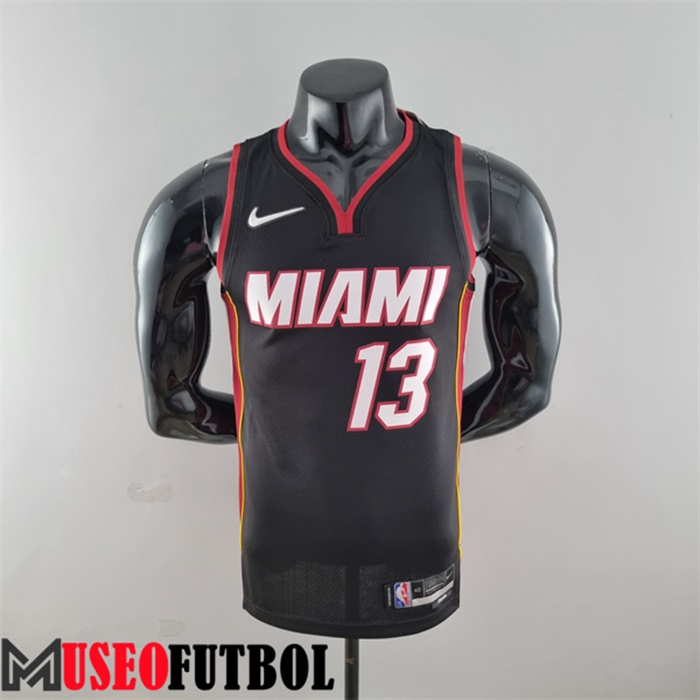 Camiseta Miami Heat (Adebayo #13) Negro 75 Aniversario