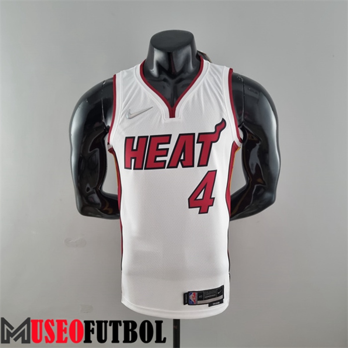 Camiseta Miami Heat (Oladipo #4) Blanco 75 Aniversario