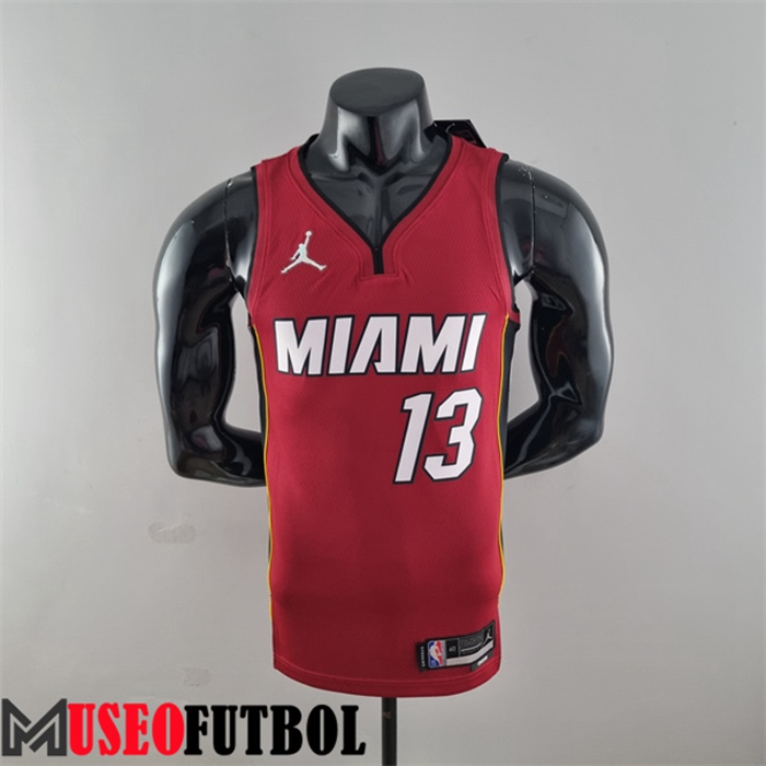 Camiseta Miami Heat (Adebayo #13) Vin Rojo 75 Aniversario