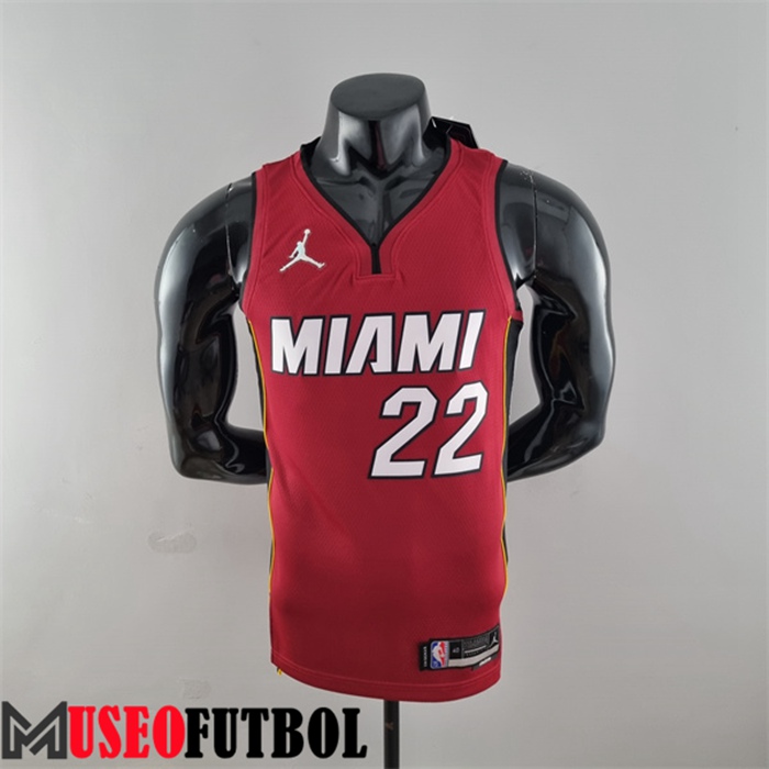 Camiseta Miami Heat (Butler #22) Vin Rojo 75 Aniversario