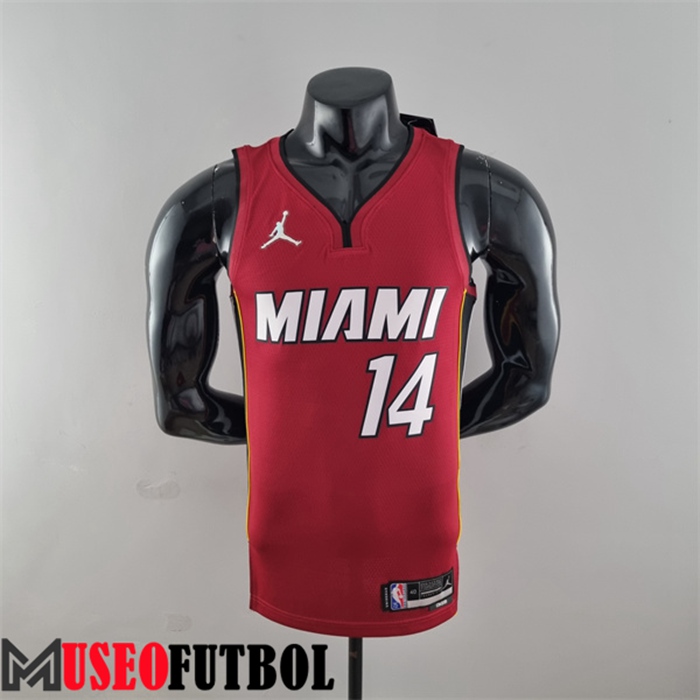 Camiseta Miami Heat (Herro #14) Vin Rojo 75 Aniversario