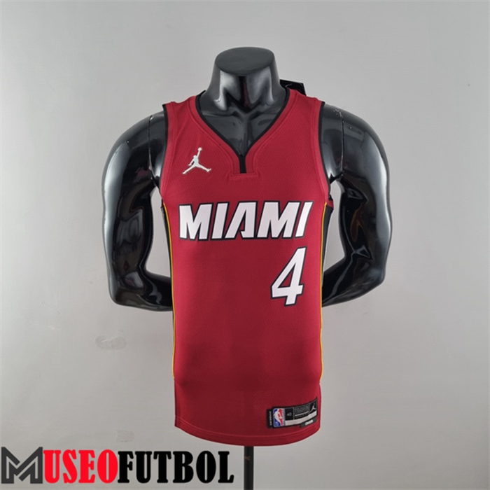 Camiseta Miami Heat (Oladipo #4) Vin Rojo 75 Aniversario