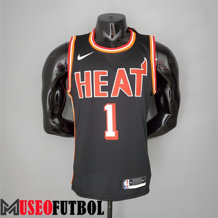 Camiseta Miami Heat (Bosh #1) 2018 Negro Retro Night