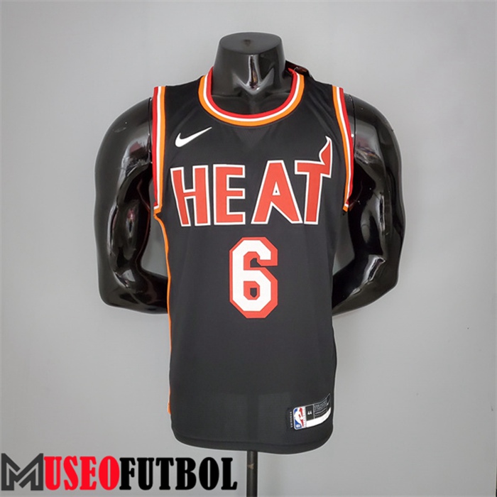 Camiseta Miami Heat (James #6) 2018 Negro Retro Night