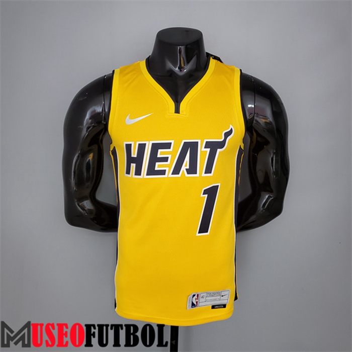 Camiseta Miami Heat (Bosh #1) 2021 Amarillo Bonus Edition