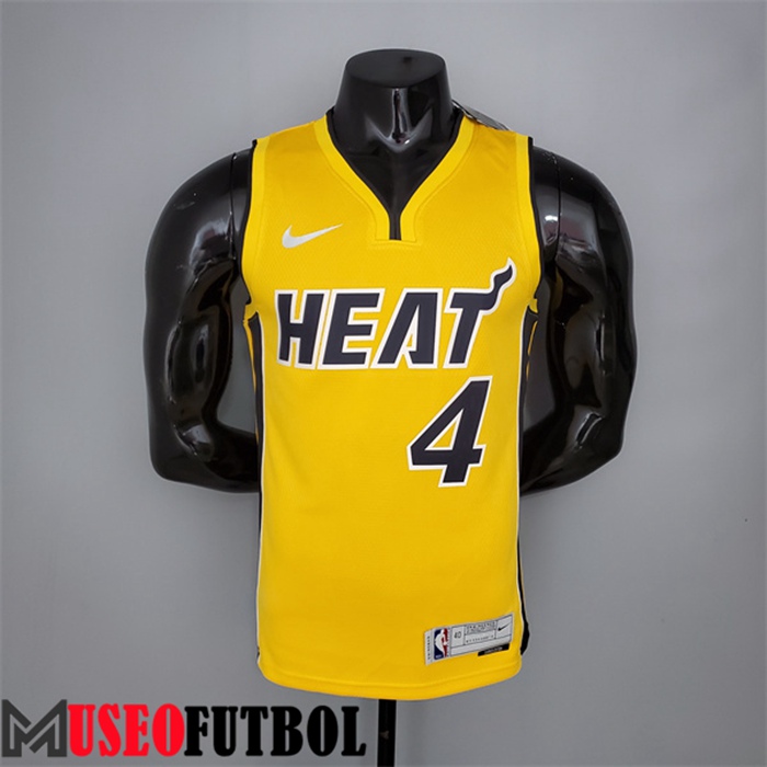 Camiseta Miami Heat (Oladipo #4) 2021 Amarillo Bonus Edition