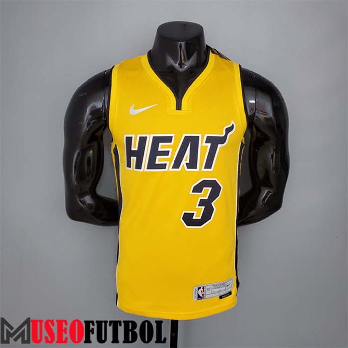 Camiseta Miami Heat (Wade #3) 2021 Amarillo Bonus Edition