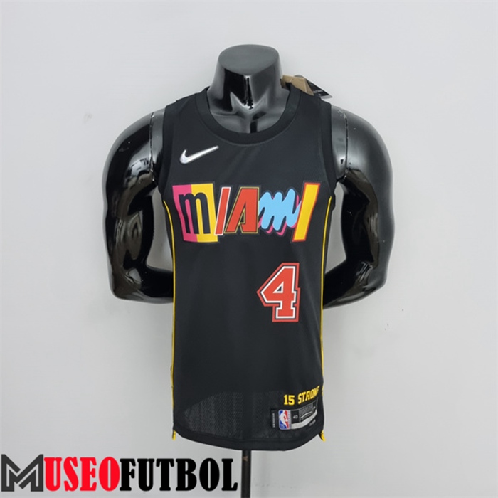 Camiseta Miami Heat (Oladipo #4) 2022 Season Negro City Edition