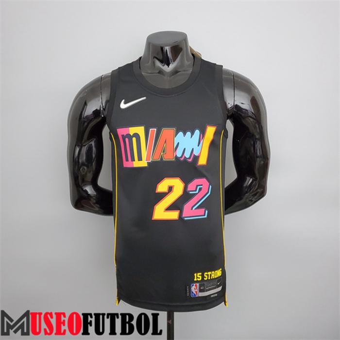 Camiseta Miami Heat (Butler #22) 2022 Season Negro City Edition