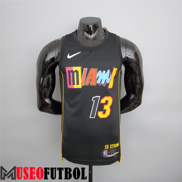 Camiseta Miami Heat (Adebay #13) 2022 Season Negro City Edition