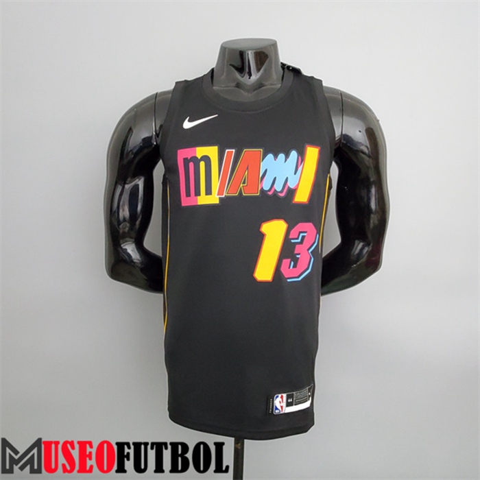 Camiseta Miami Heat (Adebayor #13) 2022 Season Negro City Edition