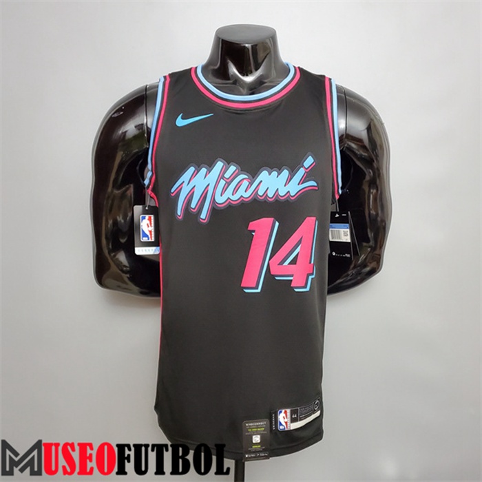 Camiseta Miami Heat (Herro #14) Negro Escote redondo