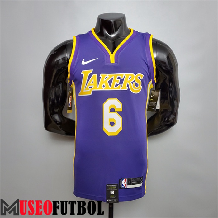 Camiseta Los Angeles Lakers (James #6) Púrpura