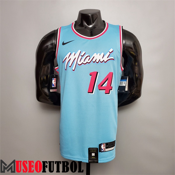 Camiseta Miami Heat (Herro #14) Azul Escote redondo