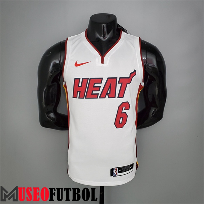 Camiseta Miami Heat (James #6) Blanco