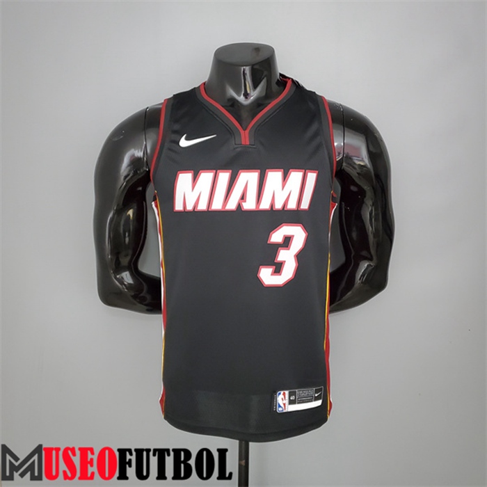 Camiseta Miami Heat (Wade #3) Negro