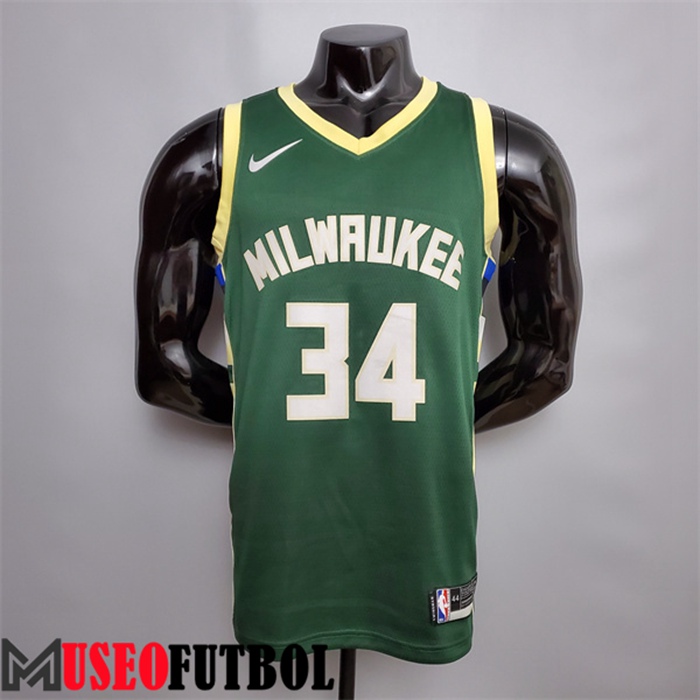 Camiseta Milwaukee Bucks (Antetokounmpo #34) Fruits Verde