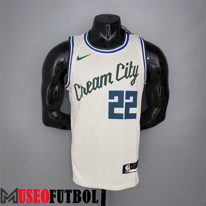 Camiseta Milwaukee Bucks (Middleton #22) Beige