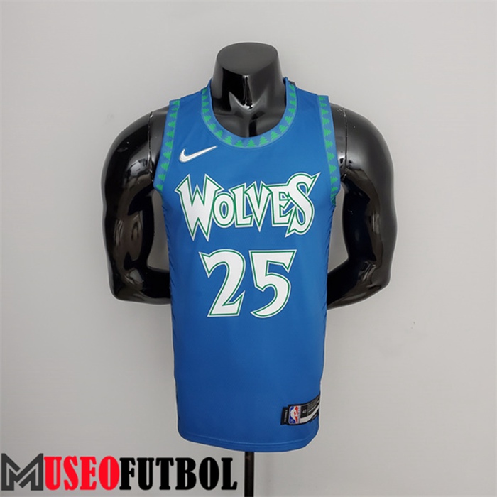 Camiseta Minnesota Timberwolves (Rosa #25) Azul 75 Aniversario City Edition