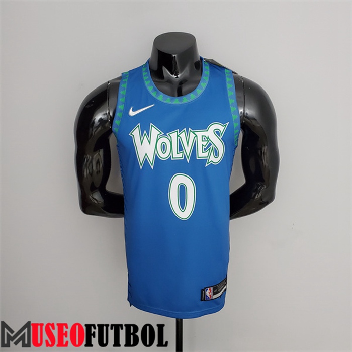 Camiseta Minnesota Timberwolves (Russell #0) Azul 75 Aniversario City Edition