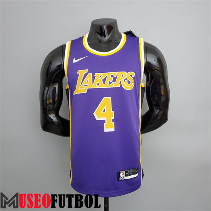 Camiseta Los Angeles Lakers (Rondo #4) Púrpura Escote redondo