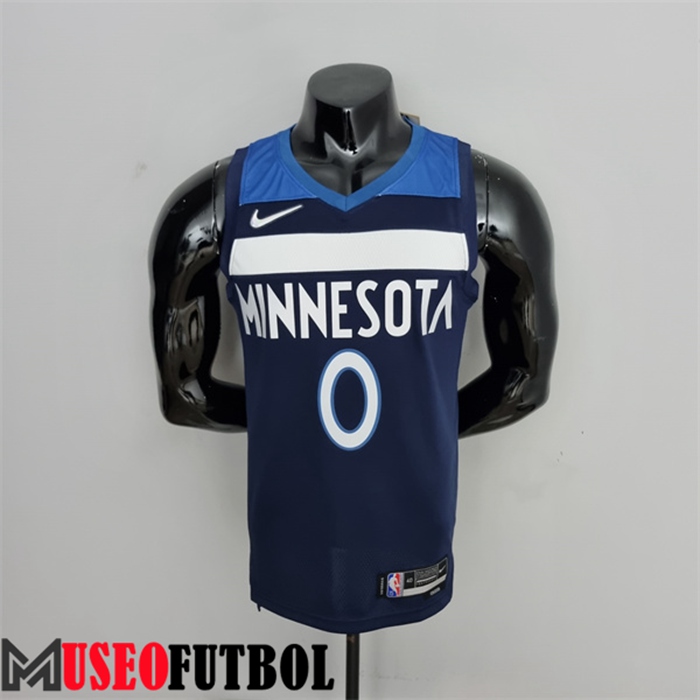 Camiseta Minnesota Timberwolves (Russell #0) Azul Royal 75 Aniversario