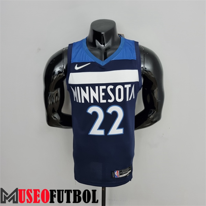 Camiseta Minnesota Timberwolves (Wiggins #22) Azul Royal 75 Aniversario