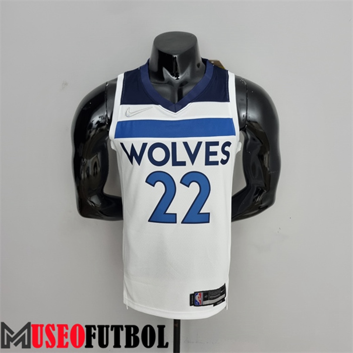 Camiseta Minnesota Timberwolves (Wiggins #22) Blanco Royal 75 Aniversario