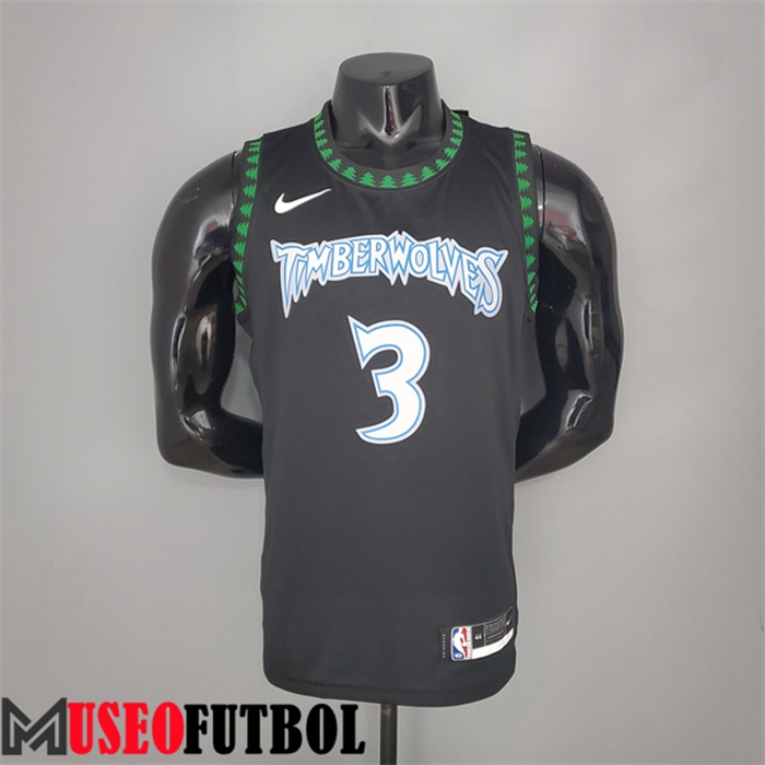 Camiseta Minnesota Timberwolves (Marbury #3) 2018 Retro Negro