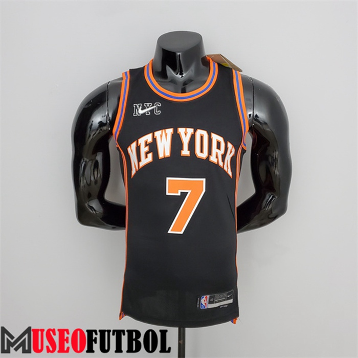 Camiseta New York Knicks (Anthony #7) 2022 Season Negro Urban Edition