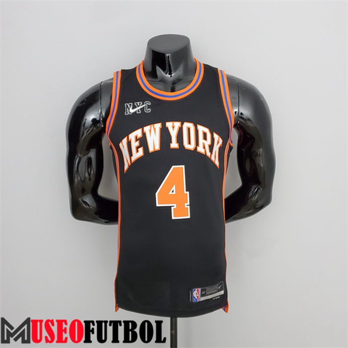 Camiseta New York Knicks (Rosa #4) 2022 Season Negro Urban Edition